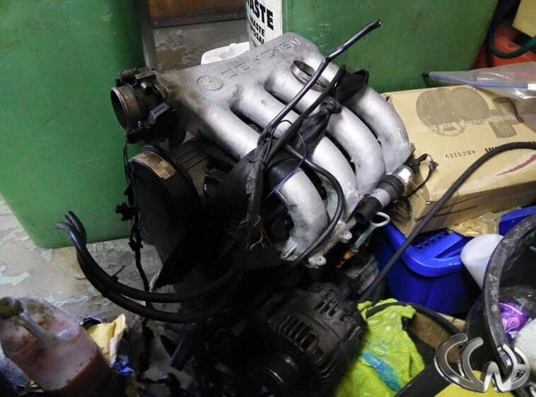 Engine as delivered